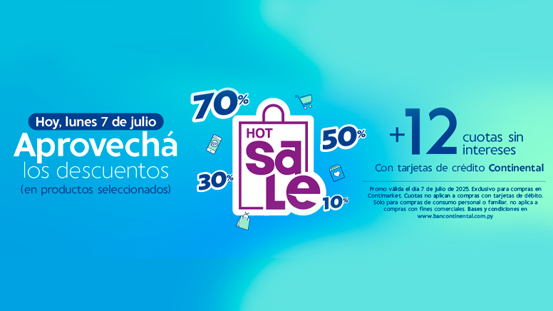 Hoy 07 de Julio CrediMarket Hot sale.